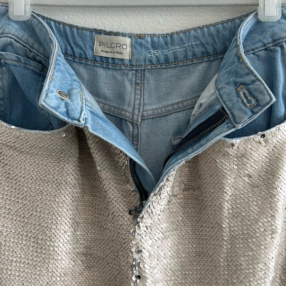 Pilcro Sequin High-Rise Wide-Leg Skater Jeans - Picture 8 of 9